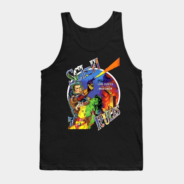 Vintage Sci-Fi Rules Tee Tank Top by Joaddo